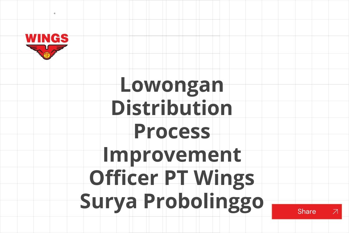 Lowongan Distribution Process Improvement Officer PT Wings Surya Probolinggo