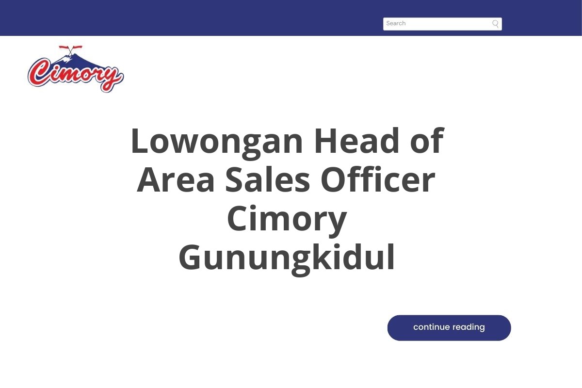 Lowongan Head of Area Sales Officer Cimory Gunungkidul