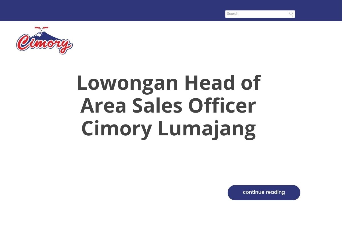 Lowongan Head of Area Sales Officer Cimory Lumajang