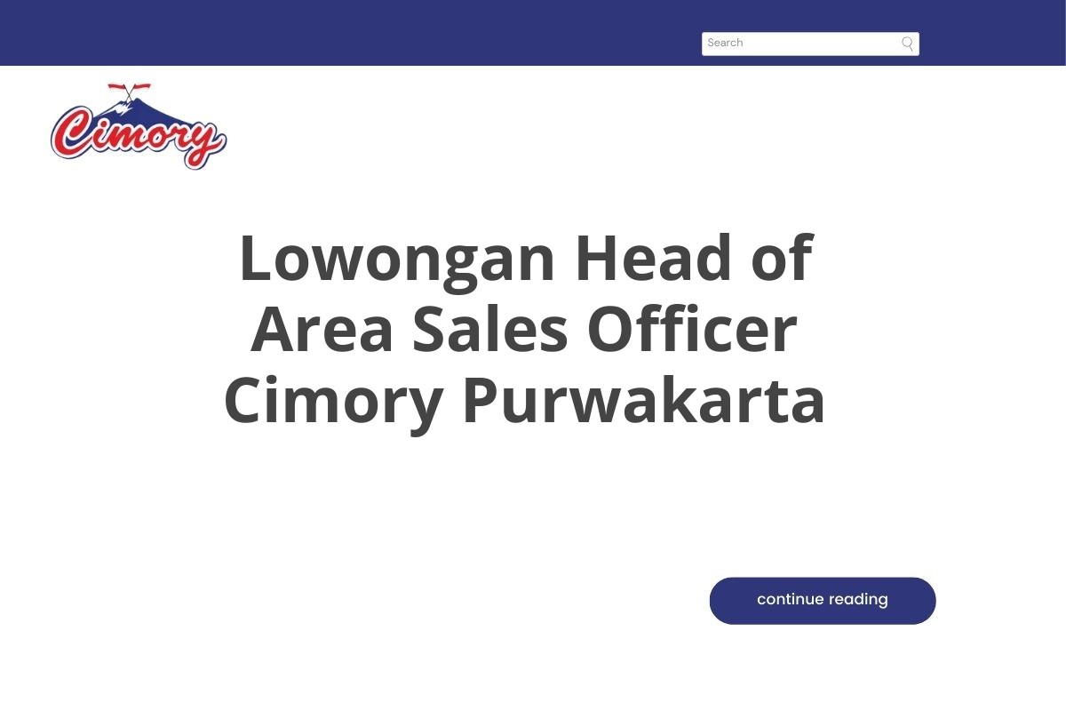 Lowongan Head of Area Sales Officer Cimory Purwakarta