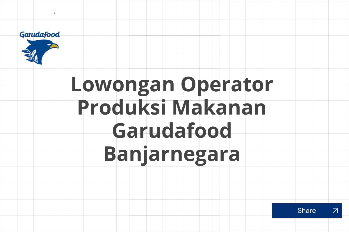 Lowongan Operator Produksi Makanan Garudafood Banjarnegara