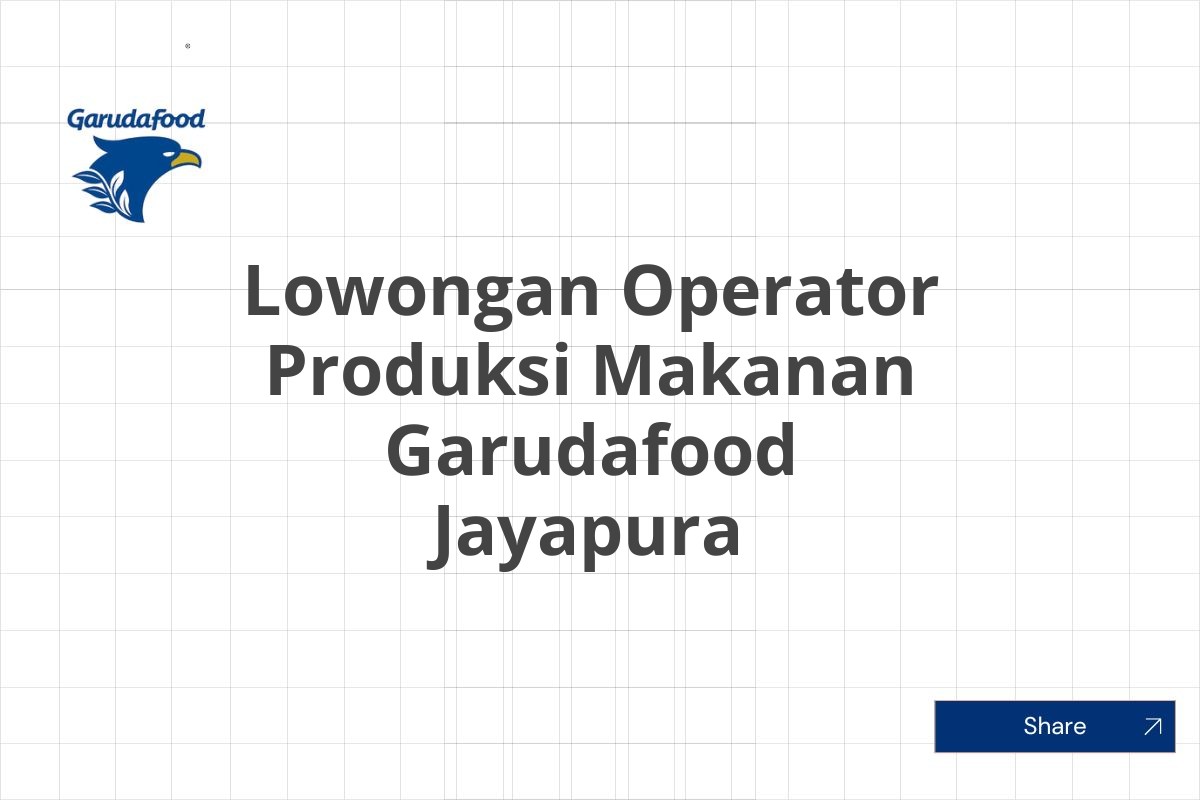 Lowongan Operator Produksi Makanan Garudafood Jayapura