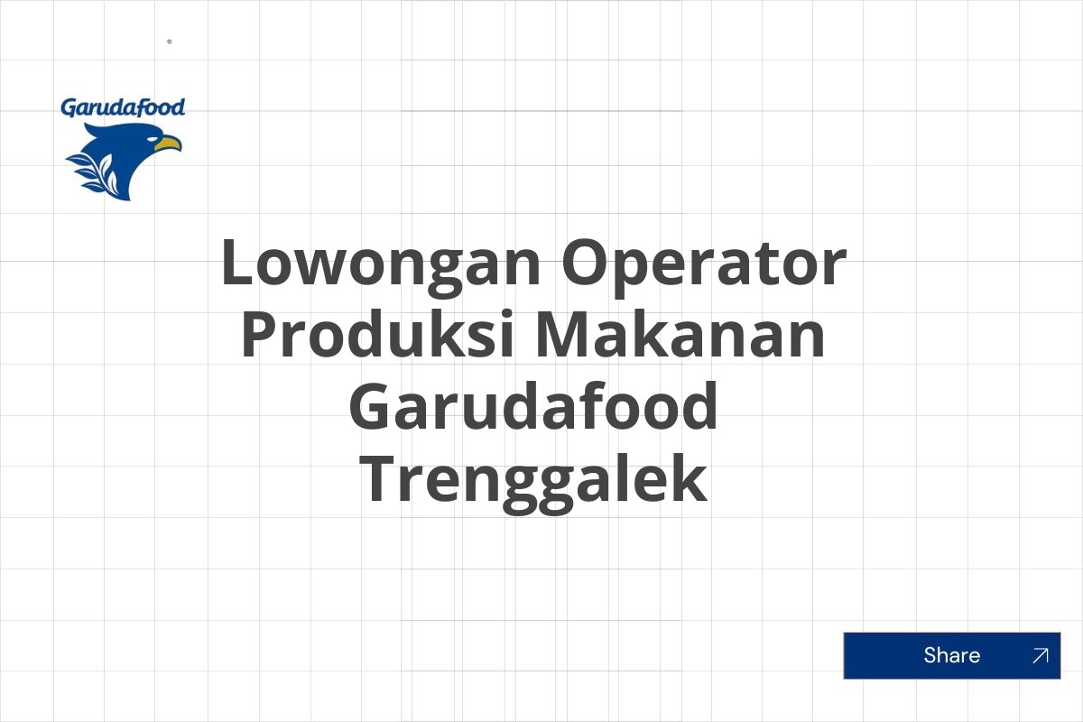 Lowongan Operator Produksi Makanan Garudafood Trenggalek