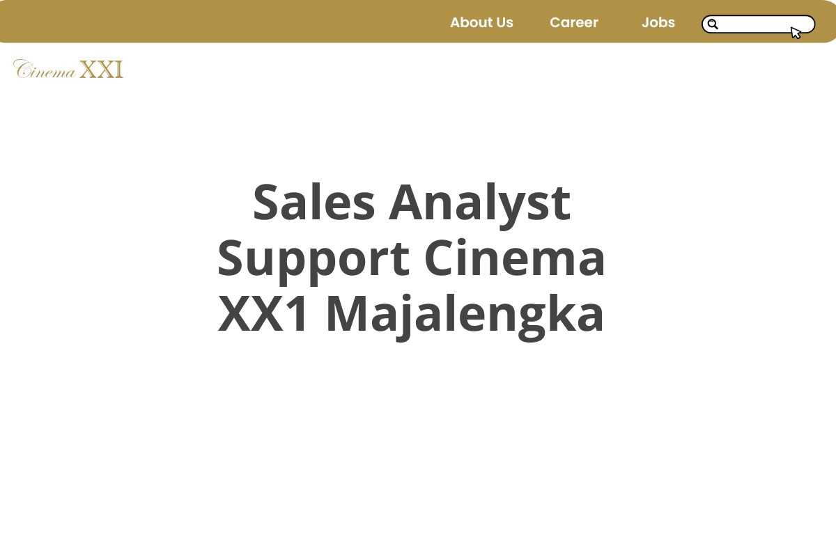 Sales Analyst Support Cinema XX1 Majalengka