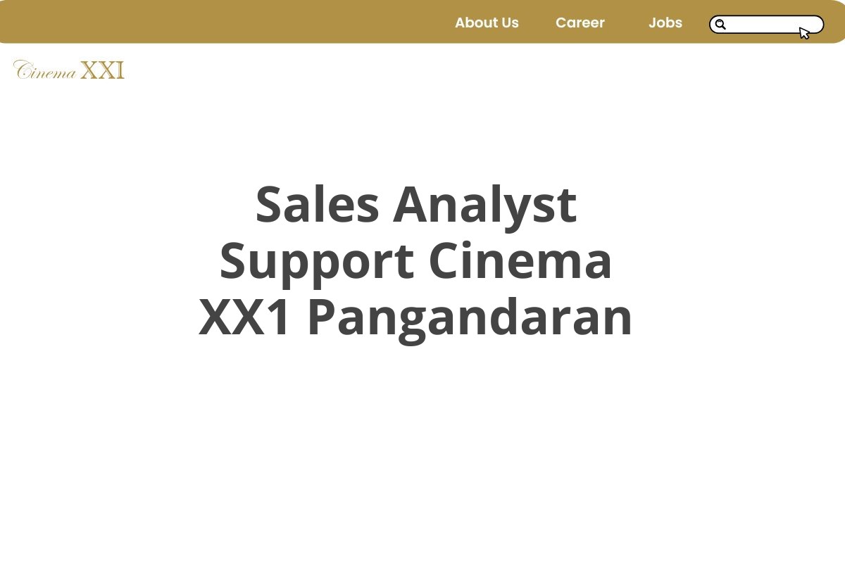 Sales Analyst Support Cinema XX1 Pangandaran