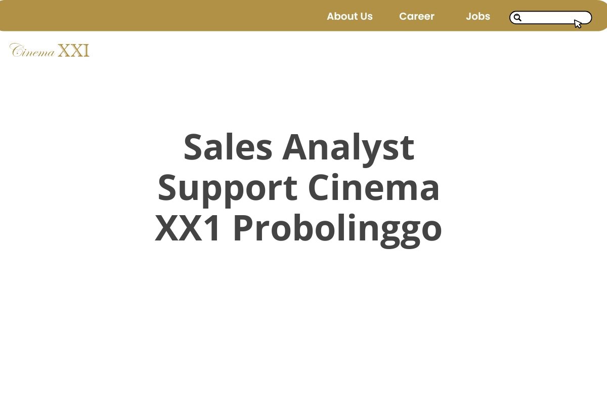 Sales Analyst Support Cinema XX1 Probolinggo